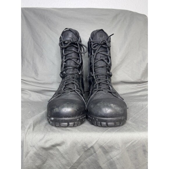 5.11 Tactical A/T 8 Zip Boots Mens Size 11 Black Waterproof Side Zip Combat EUC